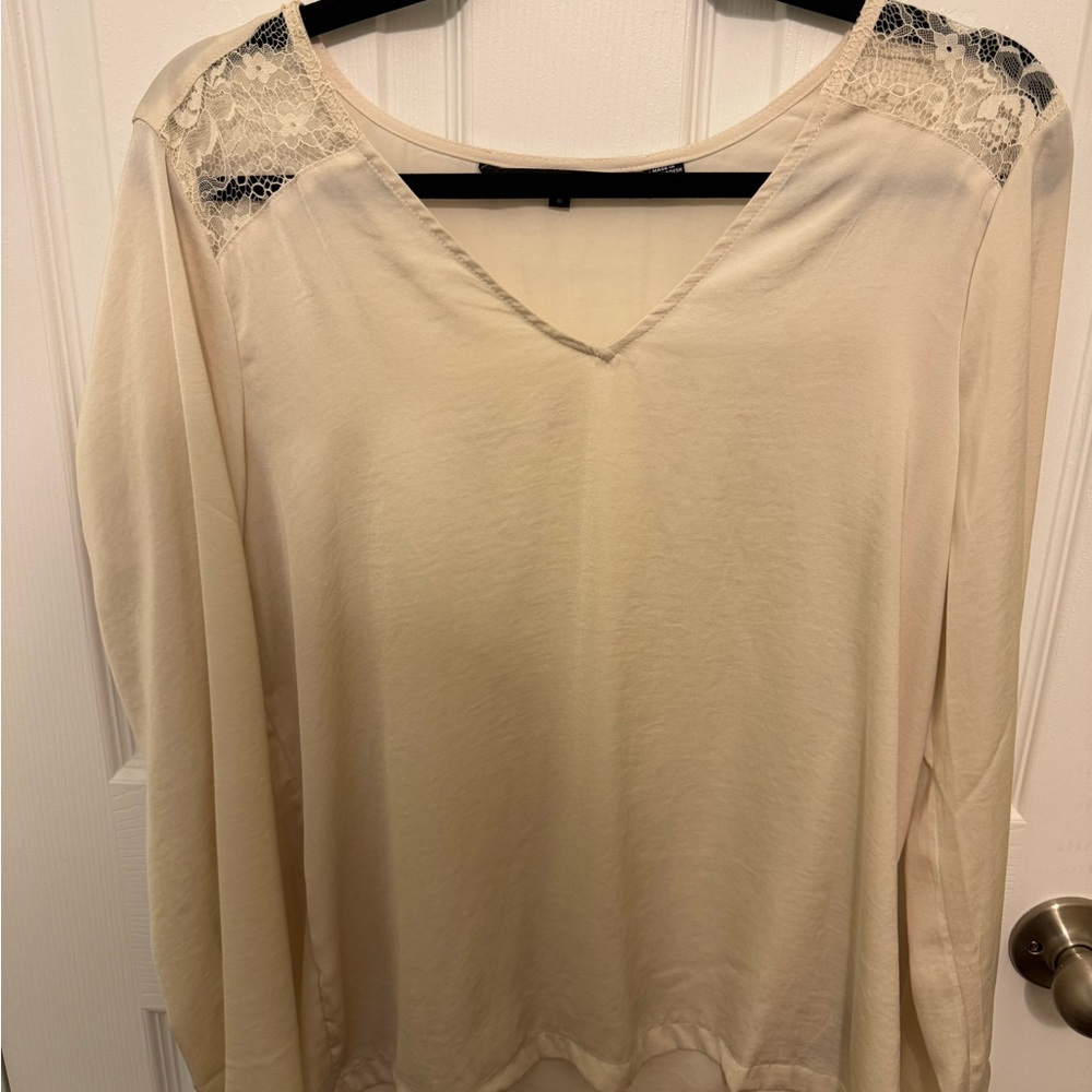 VERO MODA Cream Lace Women's Blouse
